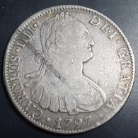 Mexico Spanish Colonial 8 Reales Carol Carolus IIII 1797 Mo FM Mexico Mint - Mexique