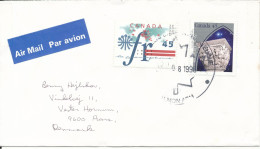 Canada Cover Sent To Denmark 1996 - Lettres & Documents
