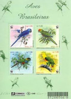 BRESIL - 2001 - W.W.F. - Perroquets - BF - Perroquets & Tropicaux