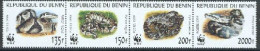 BENIN 1999 - WWF - Les Pythons - 4 V. - Schlangen