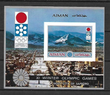 Ajman 1972 Winter Olympic Games SAPPORO IMPERFORATE MS MNH - Winter 1972: Sapporo