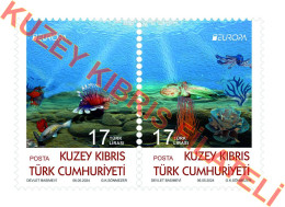 2024 TURKISH CYPRUS ZYPERN " Europa Underwater Fauna Flora Fishes" MNH - Unused Stamps