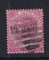 Malaya - Perak: 1884/91   QV 'Perak' OVPT    SG17c    2c   Bright Rose  Used - Perak