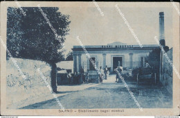 Az225 Cartolina Sarno Stabilimento Bagni Minerali Salerno Campania 1931 Bella! - Salerno