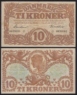 DÄNEMARK - DENMARK 10 KRONOR 1943 VF  Pick 31o    (19856 - Danemark