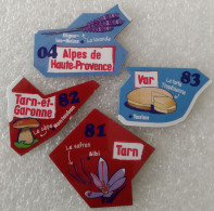 Lot De 4 Aimants Le Gaulois 04 81 82 83  Magnet - Tourisme