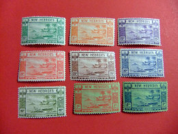 55 NEW HEBRIDES 1938 / SERIE PAISAJES / YVERT 112 / 123 MNH / MH Incompleta - Used Stamps