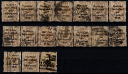 1922 Thom Rialtas 5 Line In Black Ink,1 / S With Fiscal Cancellation, Parcel Post And Commercial Cancel 17 In Total - Used Stamps