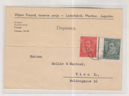 YUGOSLAVIA,1934 MARIBOR  Nice Postcard  To Austria - Briefe U. Dokumente