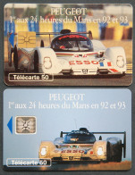 Télécartes PEUGEOT 24 Heures Du Mans 93 1993 Automobile Lion Voiture Course Endurance 50U France Telecom ESSO Juin - Ohne Zuordnung