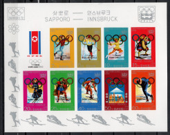 North Korea 1979 Olympic Games Lake Placid Sheetlet With Overprint Imperf. MNH -scarce- - Winter 1980: Lake Placid