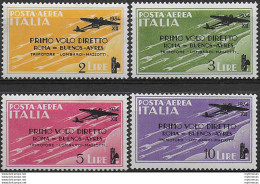 1934 Italia Roma-Buenos Aires 4v. MNH Sassone A N. 56/59 - Other & Unclassified