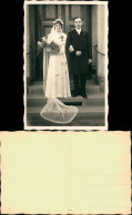 Foto  Hochzeit - Braut Und Bräutigam Lange Schleppe 1934 Privatfoto - Marriages