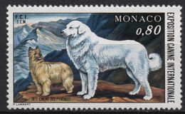 Monaco 1977 Hundeausstellung Monte Carlo Pyrenäen-Hund 1265 Postfrisch - Unused Stamps