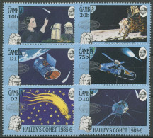 Gambia 1986 Halleyscher Komet Mit Aufdruck 656/61 Postfrisch - Gambia (1965-...)