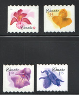 2006  Flower Definitive Coils (Cut To Shape)  Sc 2185, 2195-7 MNH - Unused Stamps