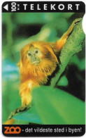 Denmark - KTAS - Zoo Series #1, Golden Lionmonkey - TDKS028 - 04.1994, 100kr, 2.000ex, Used - Denmark