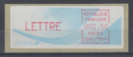Frankreich Crouzet-ATM Komet C001.75500, Wert LETTRE 2,50 - Altri & Non Classificati