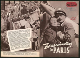 Filmprogramm IFB Nr. 2697, Zwischenlandung In Paris, Dany Robin, Heinz Rühmann, Dieter Borsche, Regie: Jean Dréville  - Magazines