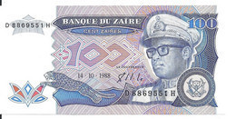 ZAIRE 100 ZAIRES 1988 UNC P 33 - Zaire