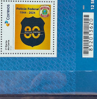 SI 21 Brazil Institutional Stamp 80 Years Federal Military Police 2024 Bar Code - Personnalisés