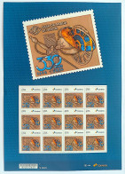 SI 18 Brazil Institutional Stamp Mint Helmet Sword Money Watch 2024 Sheet - Personalized Stamps