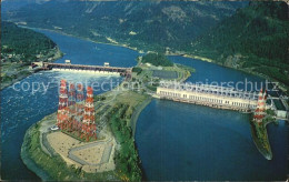 72583070 Hood_River Bonneville Dam Over The Columbia River Aerial View - Andere & Zonder Classificatie