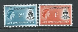 Cayman Islands 1959 New Constitution Set 2 MNH - Iles Caïmans