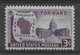 USA 1948.  Wisconsin Sc 957  (**) - Unused Stamps