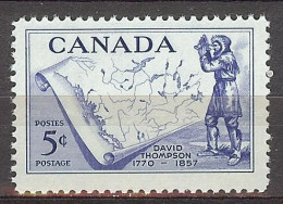 Canada 1957. David Thompson . Sc=370 (**) - Unused Stamps