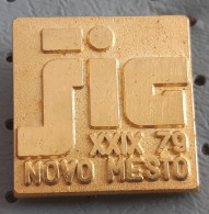 29. Construction Company Sport  Games Novo Mesto 1979 Slovenia Ex Yugoslavia Vintage Pin - Autres & Non Classés