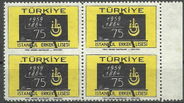 Turkey; 1959 75th Anniv. Of Istanbul College ERROR "Partially Imperf." - Unused Stamps