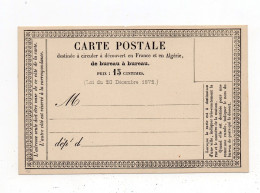 !!! CARTE PRECURSEUR TYPE 1873 N°10 NEUVE - Cartes Précurseurs