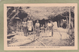 MISSIONS CEYLAN  Hutte Singhalaise En Feuilles De Cocotier (revue Apostolique Oblats... ) - Missions