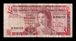 Gibraltar 1 Pound Elizabeth II 1979 Pick 20b Mbc Vf - Gibraltar