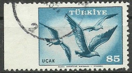 Turkey; 1959 Airmail Stamp 85 K. ERROR "Imperf. Edge" - Oblitérés