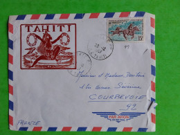 N° 49 SEUL  SUR LETTRE PAR AVION DE PAPEETE ILE DE TAHITI - Colecciones & Series