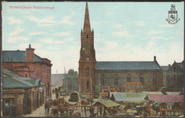 Market & Church, Middlesbrough, Yorkshire, C.1905-10 - Erimus Series Postcard - Other & Unclassified