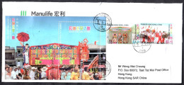 Hong Kong 2024 Intangible Cultural Heritage-Cheung Chau Jiao Festival Local Registered FDC - Lettres & Documents