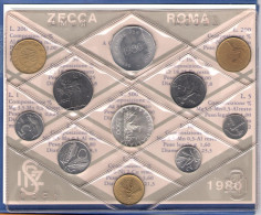 1980 Italia - Monetazione Divisionale - Annata Completa - FDC - Jahressets & Polierte Platten