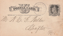 USA - POST CARD - National Bank Of Bellows Falls : Le 21/07/1884 Pour Crafton - ...-1900