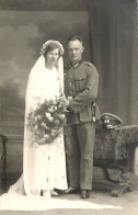 Marriage Family Social History Wedding Souvenir Real Photo Wermacht Officer - Noces