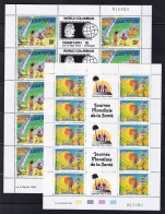Polynésie N°408A/409A - Feuille De 5 Triptyques - Neufs ** Sans Charnière - TB - Unused Stamps