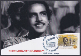 Inde India 2013 Maximum Max Card Dhirendranath Ganguly, Director, Actor, Bengali, Bollywood Indian Hindi Cinema, Film - Lettres & Documents