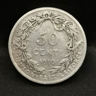 50 CENTIMES ARGENT 1910 ALBERT I En Français BELGIQUE / BELGIUM SILVER - 50 Cent