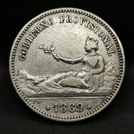 1 PESETA ARGENT 1869 Gouvernement Provisoire ESPAGNE / SPAIN SILVER - Premières Frappes