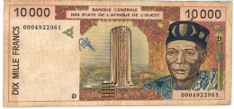 W.A.S. MALI    P414Di 10000 FRANCS (20)00 2000  Signature 30  FINE - États D'Afrique De L'Ouest