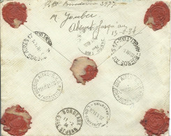 Enveloppe De 1934 - Buenos Aires (Argentine) To Montrejeau (France) Avec Plusieurs Tampons Et Cachets à La Cire. - Buenos Aires (1858-1864)