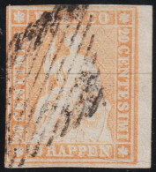 Schweiz Strubel 20 Rp. SBK#23B  Rechter Bogenrand Links Knapp - Used Stamps