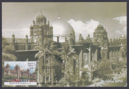 Inde India 2013 Maximum Max Card Mumbai G.P.O, Post Office Building, Heritage, Architecture, Postal Service - Covers & Documents
